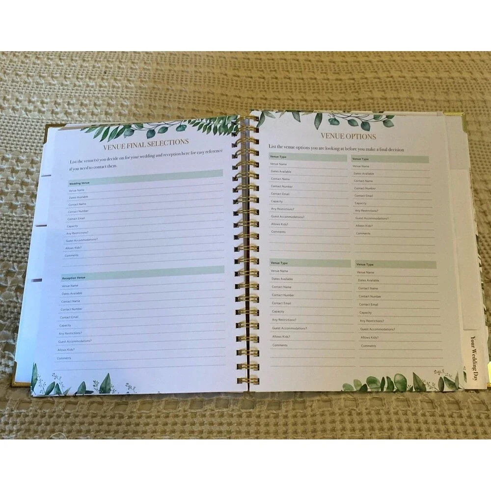 NEW Bridal Wedding‎ Planner Organizer Spiral Binder Shower Gift Elegant Floral